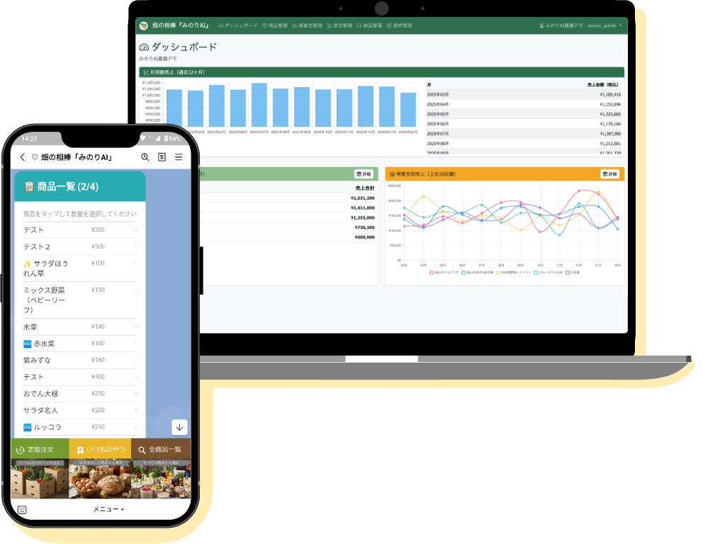 農業DXの画面イメージ